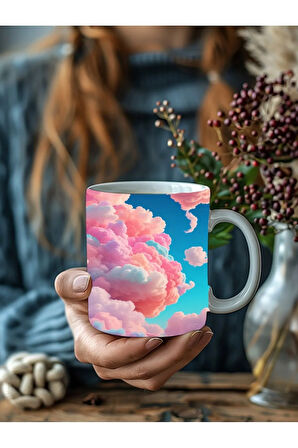 Bulut Şeklinde 3 Boyutlu Tasarım Seramik Kupa Mug - Hediyelik Kupa