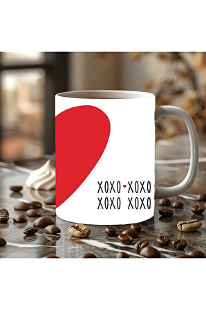 Kalp ve Mottolu Tam Boy 3 Boyutlu Tasarım Seramik Kupa Mug - Hediyelik Kupa
