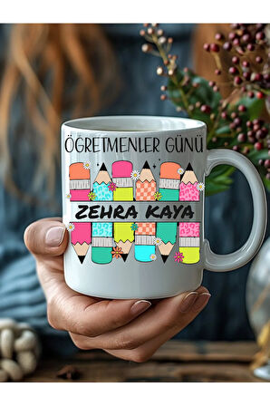 Öğretmenler Günü Kişiye Özel Seramik Kupa Mug - Hediyelik Kupa - Öğretmen Hediye