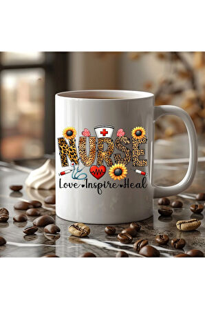 Hemşire Temalı Özel Tasarım Seramik Kupa Mug - Hediyelik Kupa Bardak - Nurse
