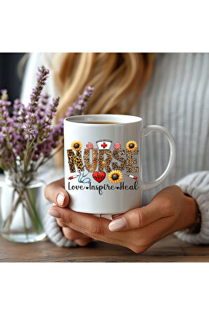 Hemşire Temalı Özel Tasarım Seramik Kupa Mug - Hediyelik Kupa Bardak - Nurse