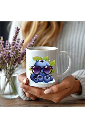 Meyve Emoji Şeklinde 3 Boyutlu Tasarım Seramik Kupa Mug - Hediyelik Kupa Bardak