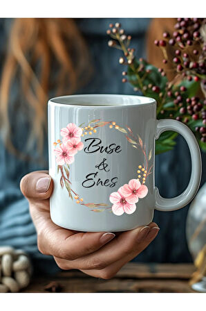Kişiye Özel Söz Nişan Özel Gün İçin Seramik Kupa Mug - Hediyelik Kupa