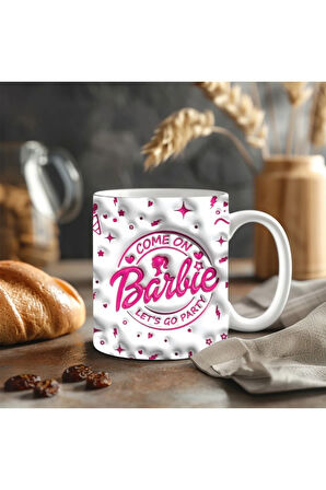 Barbie Baskılı 3D Tasarım Seramik Kupa Mug - Hediyelik Kupa Bardak