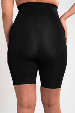 Lazer Kesim Toparlayıcı Paçalı Korse - Siyah