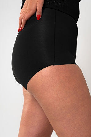 Lazer Kesim Slip Toparlayıcı Korse - Siyah