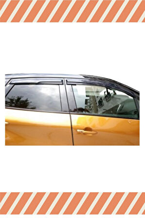 Renault Captur 2013-2019 Modellerine Uyumlu Özel 4'Lü Mügen Tip Cam Rüzgarlığı