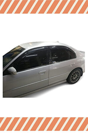 Honda Civic Sedan 2001-2007 Modellerine Uyumlu Özel 4'Lü Mügen Tip Cam Rüzgarlığı
