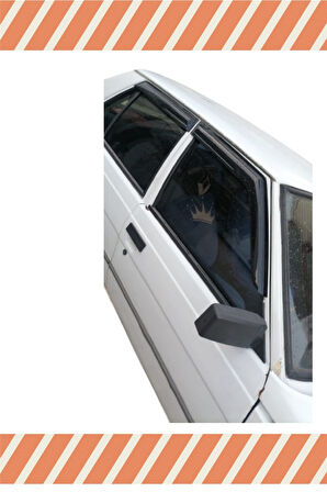 Renault -9 Brodway-Flash Tüm Modellerine Uyumlu Özel 4'Lü Mügen Tip Cam Rüzgarlığı