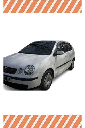 Volkswagen Polo Hb 2002-2008 Modellerine Uyumlu Özel 4'Lü Mügen Tip Cam Rüzgarlığı