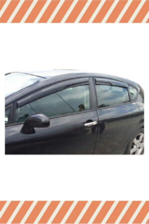 Seat Leon 2005-2012 Modellerine Uyumlu Özel 4'Lü Mügen Tip Cam Rüzgarlığı