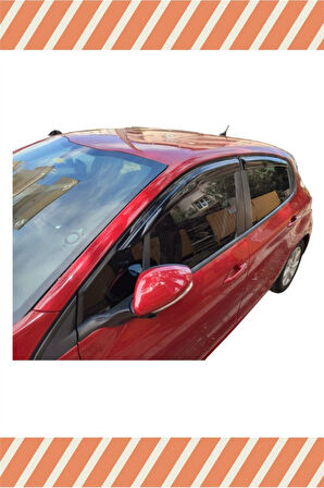 Peugeot 208 Tüm Modellerine Uyumlu Özel 4'Lü Mügen Tip Cam Rüzgarlığı