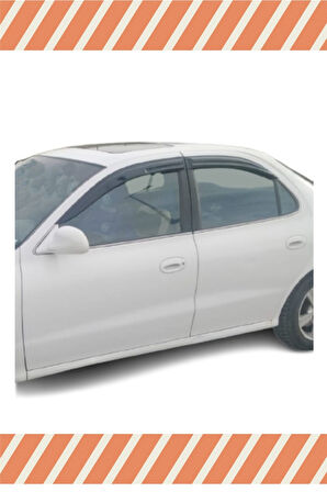Hyundai Elantra 1996-2001 Modellerine Uyumlu Özel 4'Lü Mügen Tip Cam Rüzgarlığı