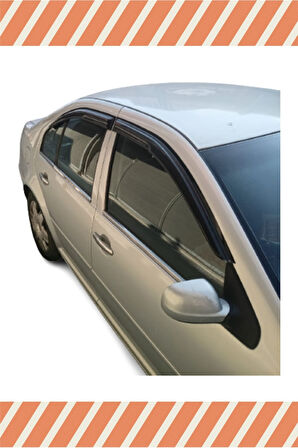 Volkswagen Bora Tüm Modellerine Uyumlu Özel 4'Lü Mügen Tip Cam Rüzgarlığı