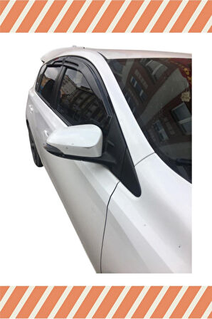 Toyota Auris 2013-2015 Modellerine Uyumlu Özel 4'Lü Mügen Tip Cam Rüzgarlığı