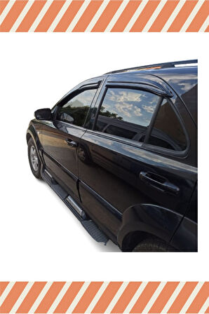 Kia Sorento 2002-2010 Modellerine Uyumlu Özel 4'Lü Mügen Tip Cam Rüzgarlığı