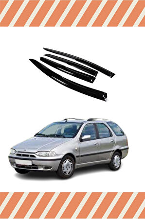 Fiat Palio Weekend Tüm Modellerine Uyumlu Özel 4'Lü Mügen Tip Cam Rüzgarlığı