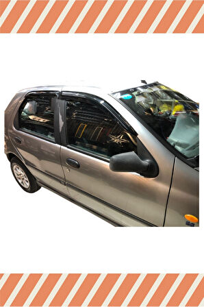Fiat Palio Tüm Modellerine Uyumlu Özel 4'Lü Mügen Tip Cam Rüzgarlığı