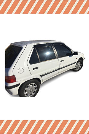 Peugeot 106 Tüm Modellerine Uyumlu Özel 4'Lü Mügen Tip Cam Rüzgarlığı