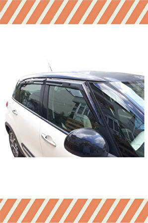 Fiat 500 L Tüm Modellerine Uyumlu Özel 4'Lü Mügen Tip Cam Rüzgarlığı