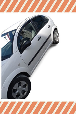 Citroen C-3 2002-2010 Modellerine Uyumlu Özel 4'Lü Mügen Tip Cam Rüzgarlığı