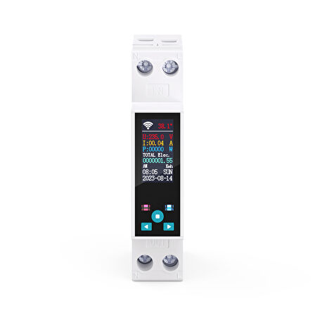 Tongou Ekranlı Akıllı Voltaj ve Akım Koruma Rölesi - Sıcaklık WiFi Özellikli Çift Kutuplu Monofaz