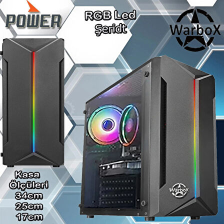 WarboX Gopo Xeon X5650 32gb Ram 256gb SSD 250gb HDD R7 240-4gb E.kartı 20" Monitör Gaming Bilgisayar