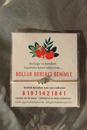 Bolluk Bereket Benimle Sekans Bileklik