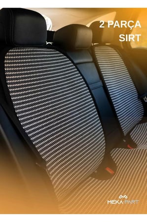Terletmez Oto Koltuk Koruyucu Kılıf %100 Pamuk 5 li Tam Set Füme Beyaz Opel Crossland Tüm Modeller