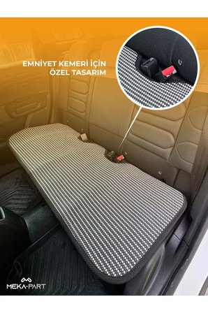 Meka Part Oto Koltuk Koruyucu Kılıf 5 Parça Universal Füme-Beyaz 2+3 %100 Pamuk