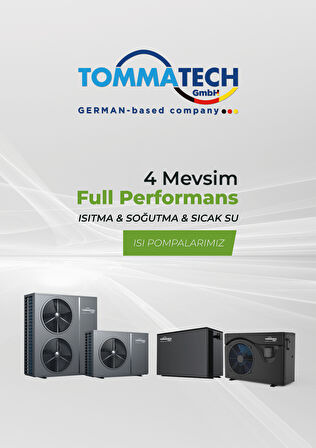 Tommatech - 13 Kw Monoblok İnverter R32 Tek Pervaneli Monofaze Isı Pompası - Montaj Dahil