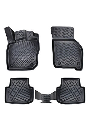 Cupra Leon (Stepne Yanı Ses Sistemi) 2023 Model 3D Üst Bagaj Havuzu ve Araca Özel Paspas 