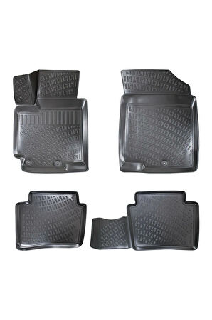 Kia Rio HB İnce Stepne 2012 Model 3D Bagaj Havuzu ve Araca Özel Paspas Seti 