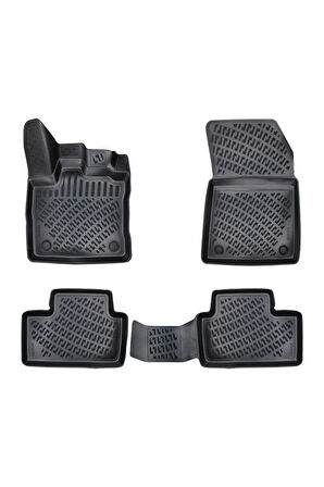 Renault Captur (Alt Kısım) 2021 Model 3D Bagaj Havuzu ve Araca Özel Paspas Seti 