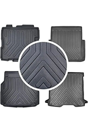 Mercedes GLE Class SUV W166 2018 Model 3D Bagaj Havuzu ve Araca Özel Paspas Seti 