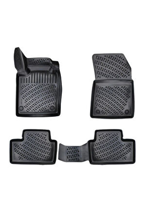 Nissan Juke (Alt Kısım) 2023 Model 3D Bagaj Havuzu ve Araca Özel Paspas Seti 