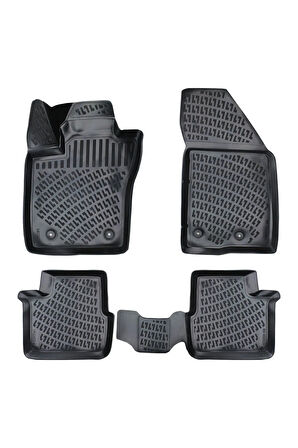 Fiat Egea Cross Wagon (Üst Kısım) 2023 Model Uyumlu 3D Bagaj Havuzu ve Araca Özel Paspas Seti