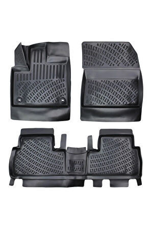 Fiat Doblo Seperatörlü 2023 Model 3D Bagaj Havuzu ve Araca Özel Paspas Seti 