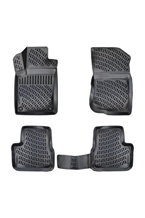 Citroen C3 DS3 Kalın Stepneli 2016 Model 3D Bagaj Havuzu ve Araca Özel Paspas Seti 