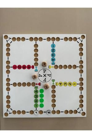 4x4 Sayısal Zeka ve Matematik Ahşap Zar Oyunu + Mesakademi Eğitim Desteği Hediyeli