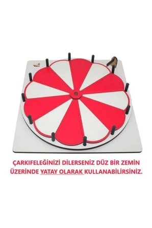 Kırmızı Beyaz Çarkıfelek Ahşap Eğitici Oyun + Mesakademi Eğitim Desteği Hediyeli