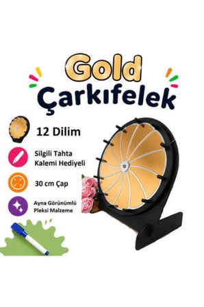 Gold Pleksi Lüks Ahşap Çarkıfelek Materyali + Mesakademi Eğitim Desteği Hediyeli