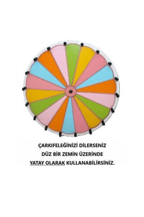 Büyük Boy 18 Dilim Renkli Çarkıfelek Ahşap Set + Mesakademi Eğitim Desteği Hediyeli