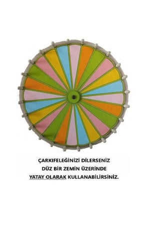 Büyük Boy 24 Dilim Renkli Çarkıfelek Ahşap Materyal + Mesakademi Eğitim Desteği Hediyeli