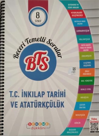 8. Sınıf T.C. İnkılap Tarihi ve Atatürkçülük BTS - Deneme Dükkânı + Mesakademi Hediyeli