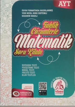 AYT Taktik Çözümlerle Matematik Soru Kitabı - Haydar Karayaşı (Karaağaç) + Mesakademi Hediyeli
