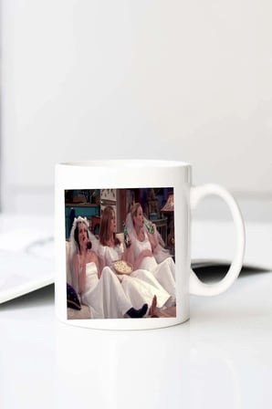 Friends Baskılı 330 ml Porselen Kupa Bardak (123470-2)