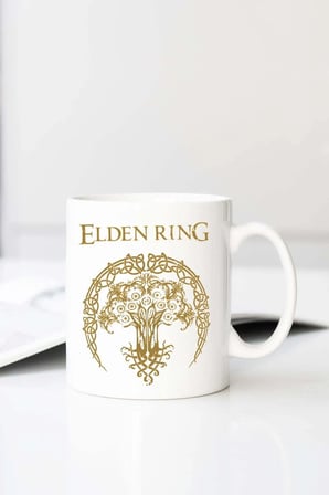 Elden Ring Baskılı 330 ml Porselen Kupa Bardak (123491-3)