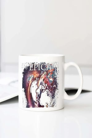 Epica Top Baskılı 330 ml Porselen Kupa Bardak (123612-1)