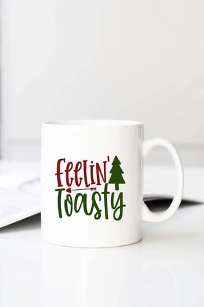 Feelin Toasty 01 Baskılı 330 ml Porselen Kupa Bardak (123670-1)